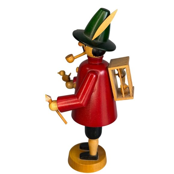 Vintage Erzgebirge Kegler Smoker Bird Dealer German Christmas Figure 8 1/2" - Picture 5 of 8